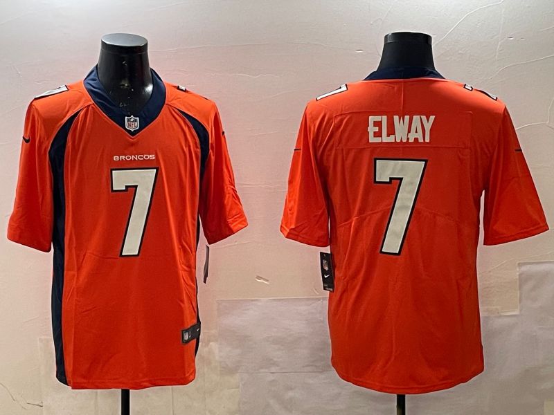 Men Denver Broncos #7 Elway Orange Second generation 2025 Nike Limited NFL Jersey style 1